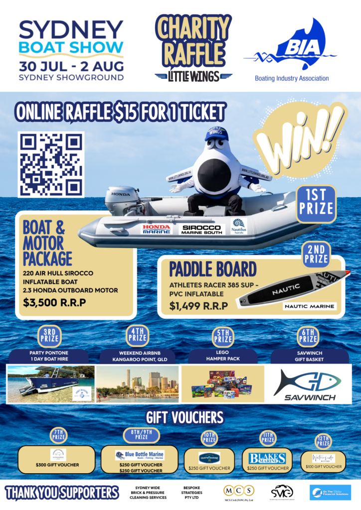 Sydney Boat Show Charity Raffle Supporting Little Wings